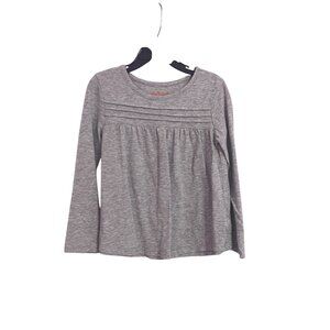 Cat & Jack Girls Gray Long Sleeve Pleated Top Size 5T G-7-207-10